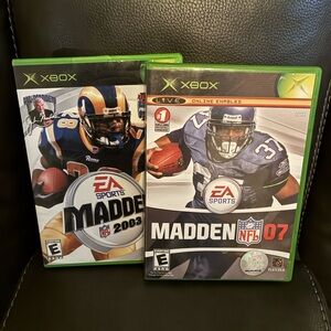 Set of 2 Madden NFL 2003 and NFL 2007 Xbox Games